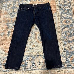 Pristine condition dark blue naked & famous jeans